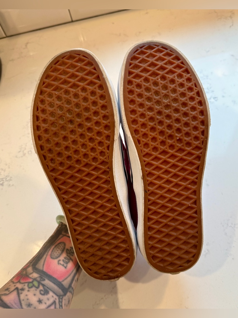 vans checkerboard slip on bright pink women’s size 8.5 - Picture 6 of 7